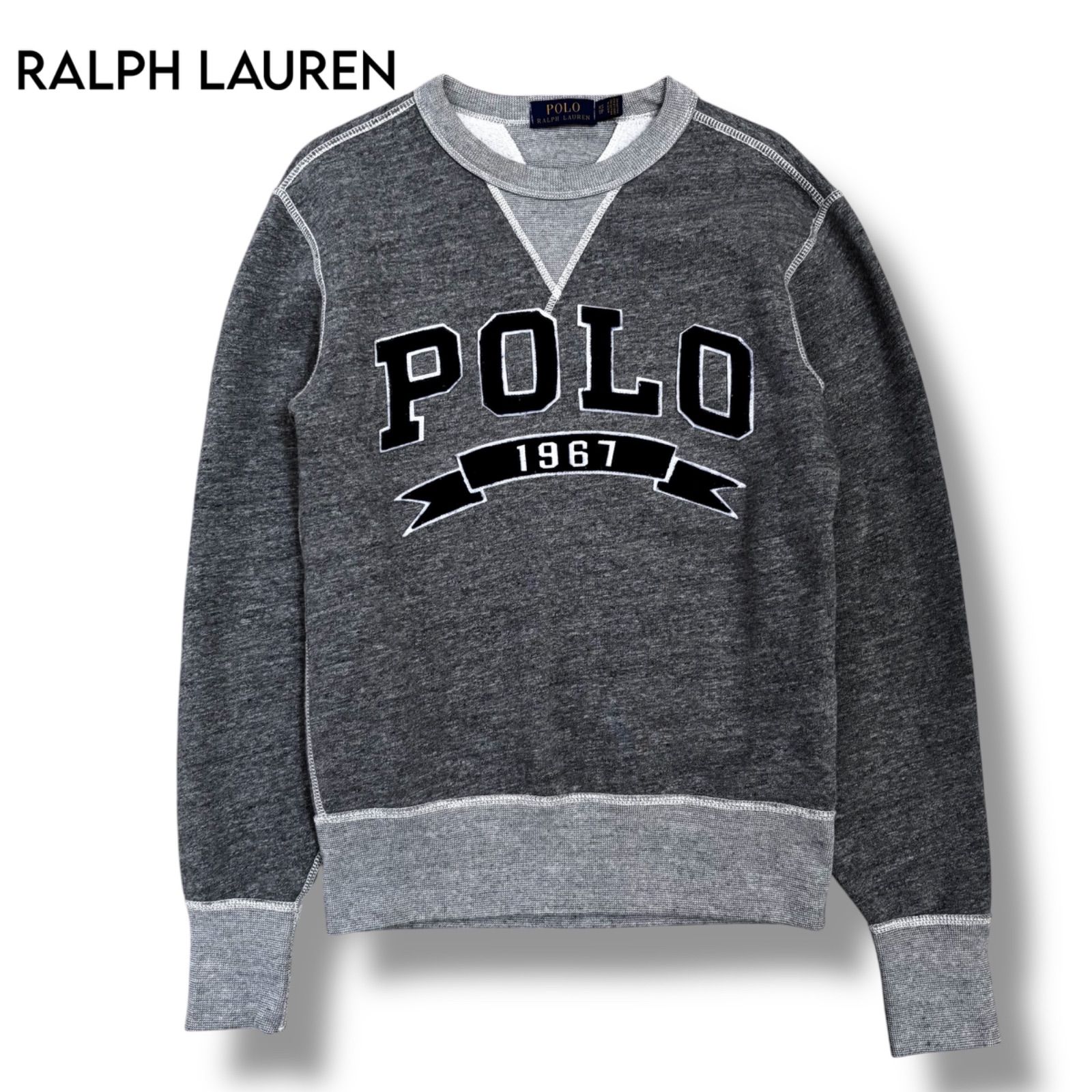 POLO RALPH LAUREN】 アーチロゴ刺繍 前後Vガゼット 裏起毛 スウェット