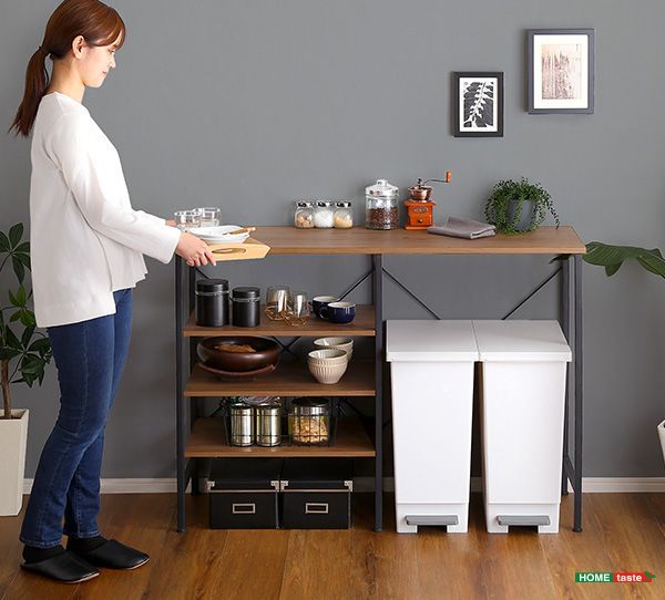 ヴィンテージ ごみ箱上 キッチンカウンター １２０ｃｍ幅