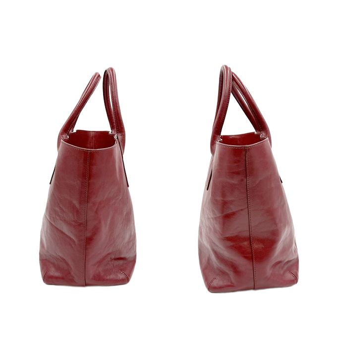 HIROFU ヒロフ レザー トートバッグ 赤 レッド 本革 シンプル - メルカリ