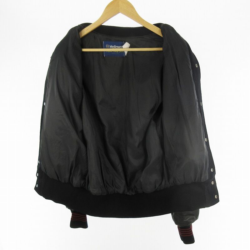 90s USA製 HOLLOWAY ホロウェイ L スタジャン ブルゾン ジャケット