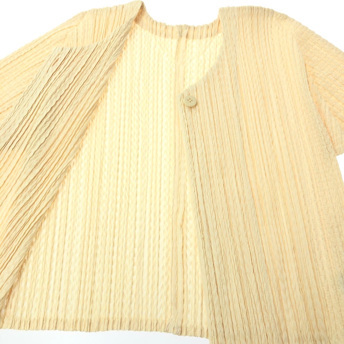 PLEATS PLEASE プリーツプリーズ カーディガン サイズ:3 ヘリンボーン 