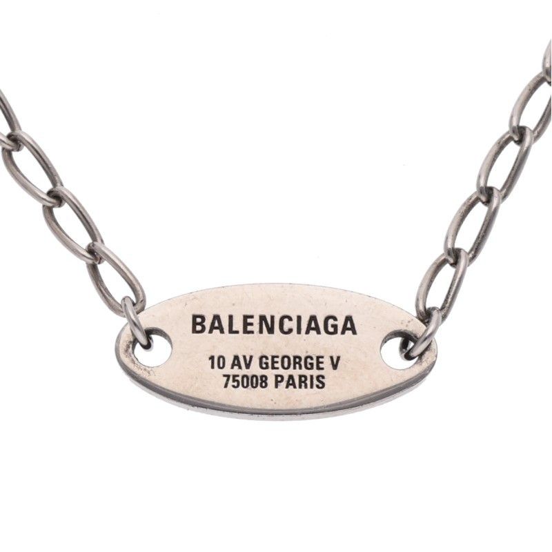 バレンシアガ ロゴプレートチェーンネックレス メンズ - メルカリ