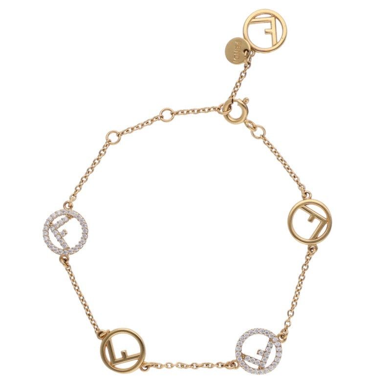 フェンディ ロゴラインストーンブレスレット メンズ - メルカリ