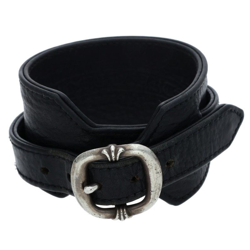 クロムハーツ RR TINY BUCKLE/ロックンロール レザーブレスレット