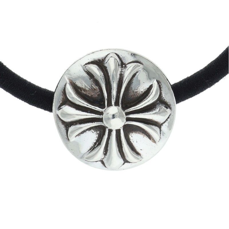 クロムハーツ HAIRBAND/クロスボールボタンヘアゴム シルバーコンチョ