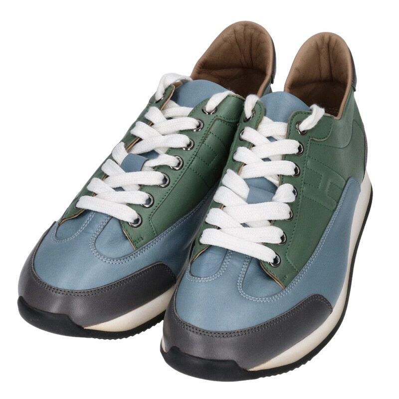 エルメス｜トレイル ローカットスニーカー カーフレザー EU37 1/2