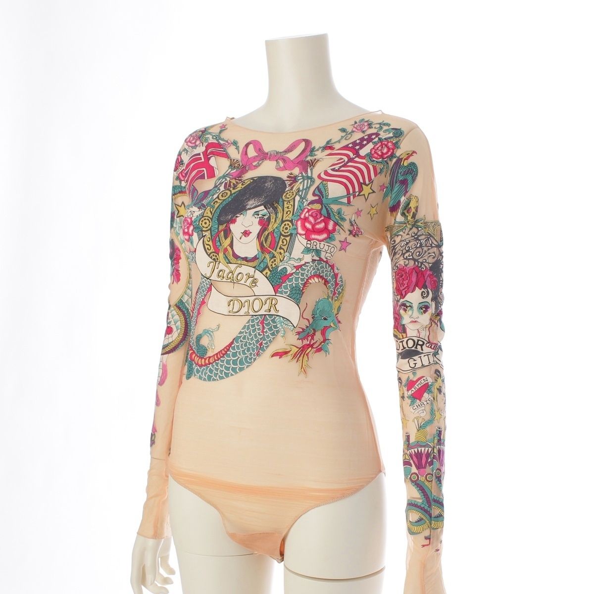 クリスチャンディオール 2004年 レーヨン ナイロン ガリアーノ 総柄