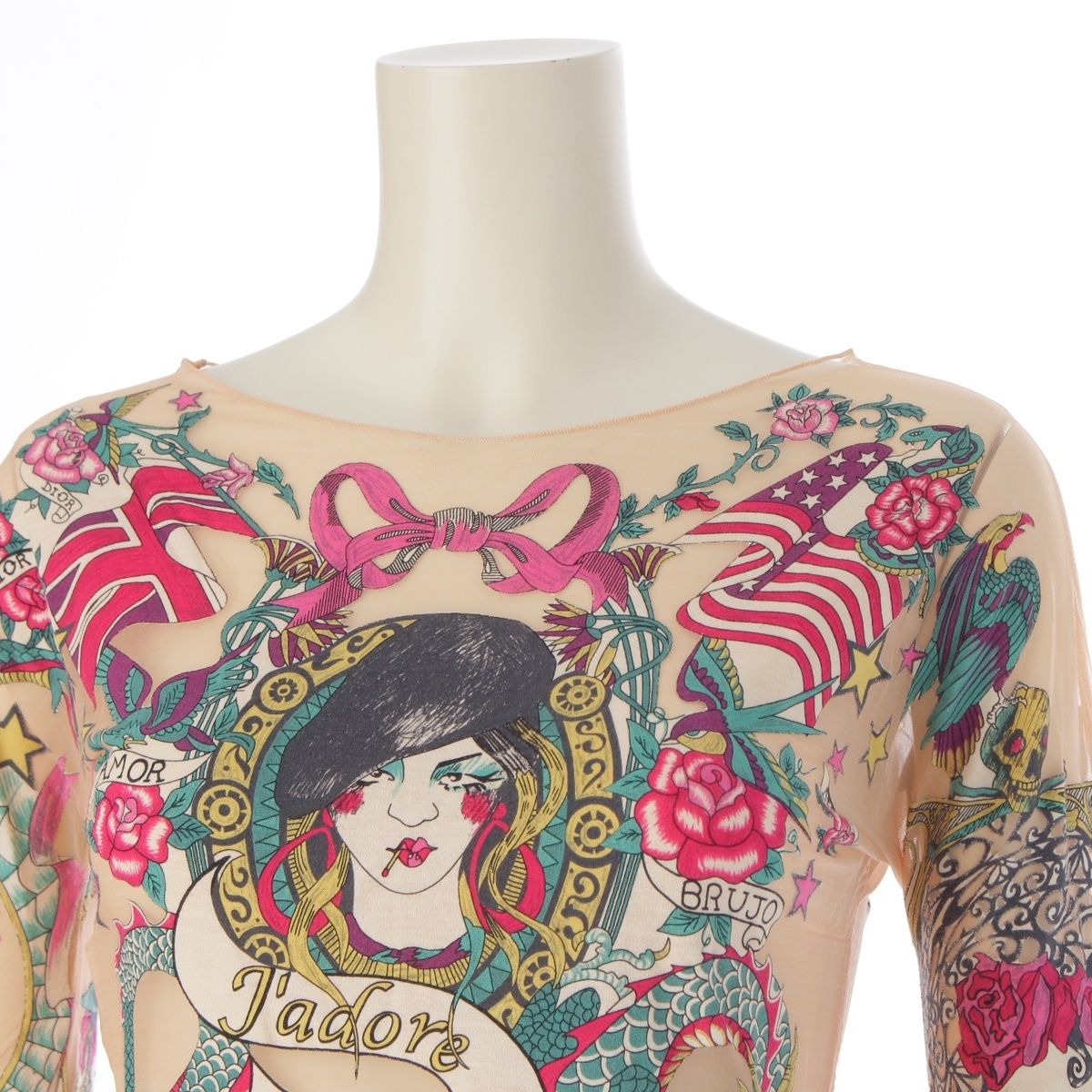 クリスチャンディオール 2004年 レーヨン ナイロン ガリアーノ 総柄