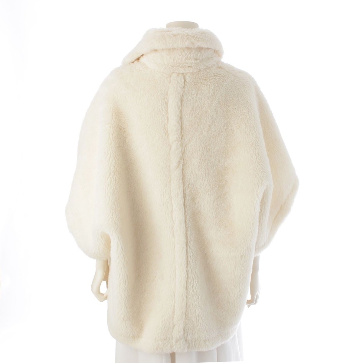 マックスマーラ 23AW アルパカ×ウール×シルク テディベア ポンチョ