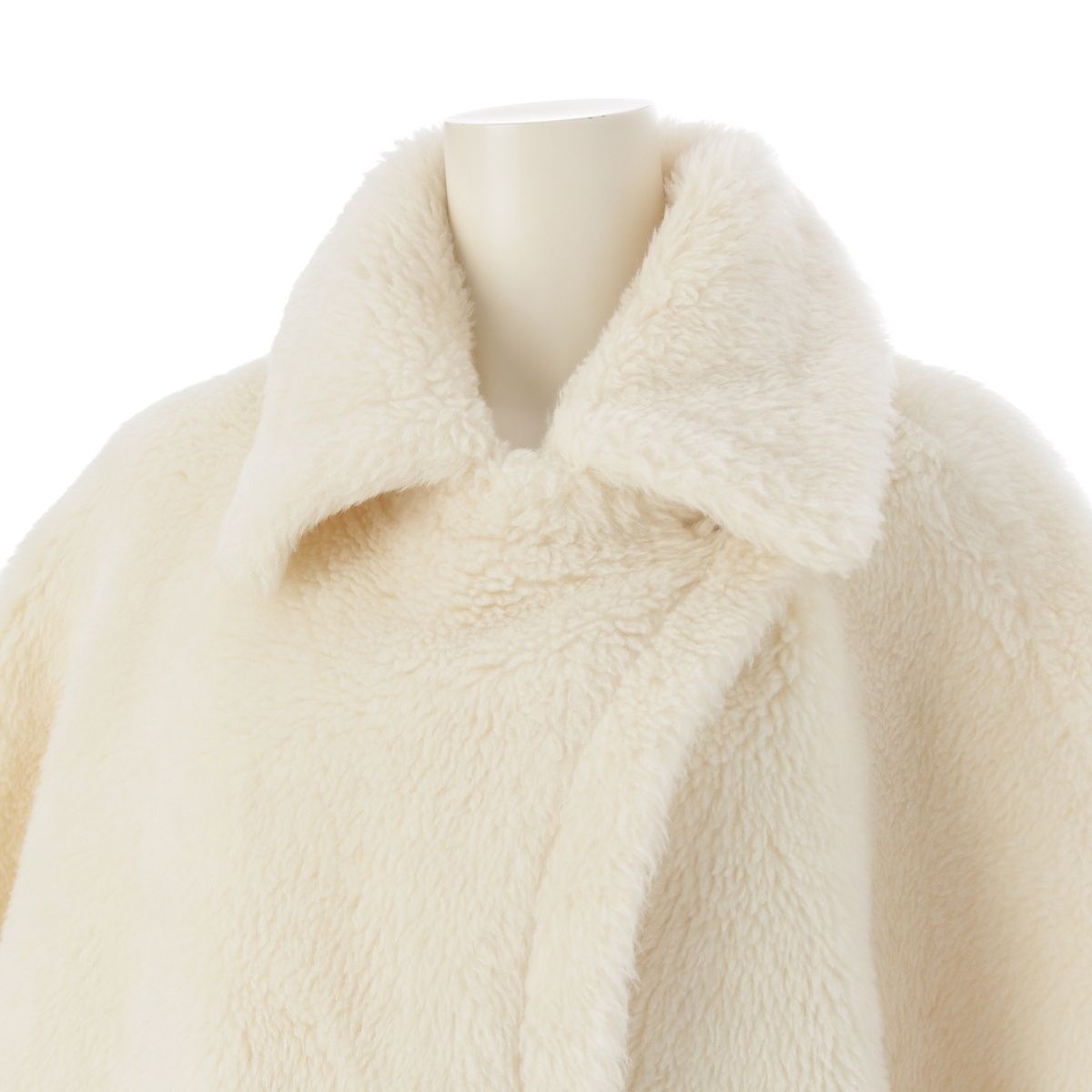 マックスマーラ 23AW アルパカ×ウール×シルク テディベア ポンチョ