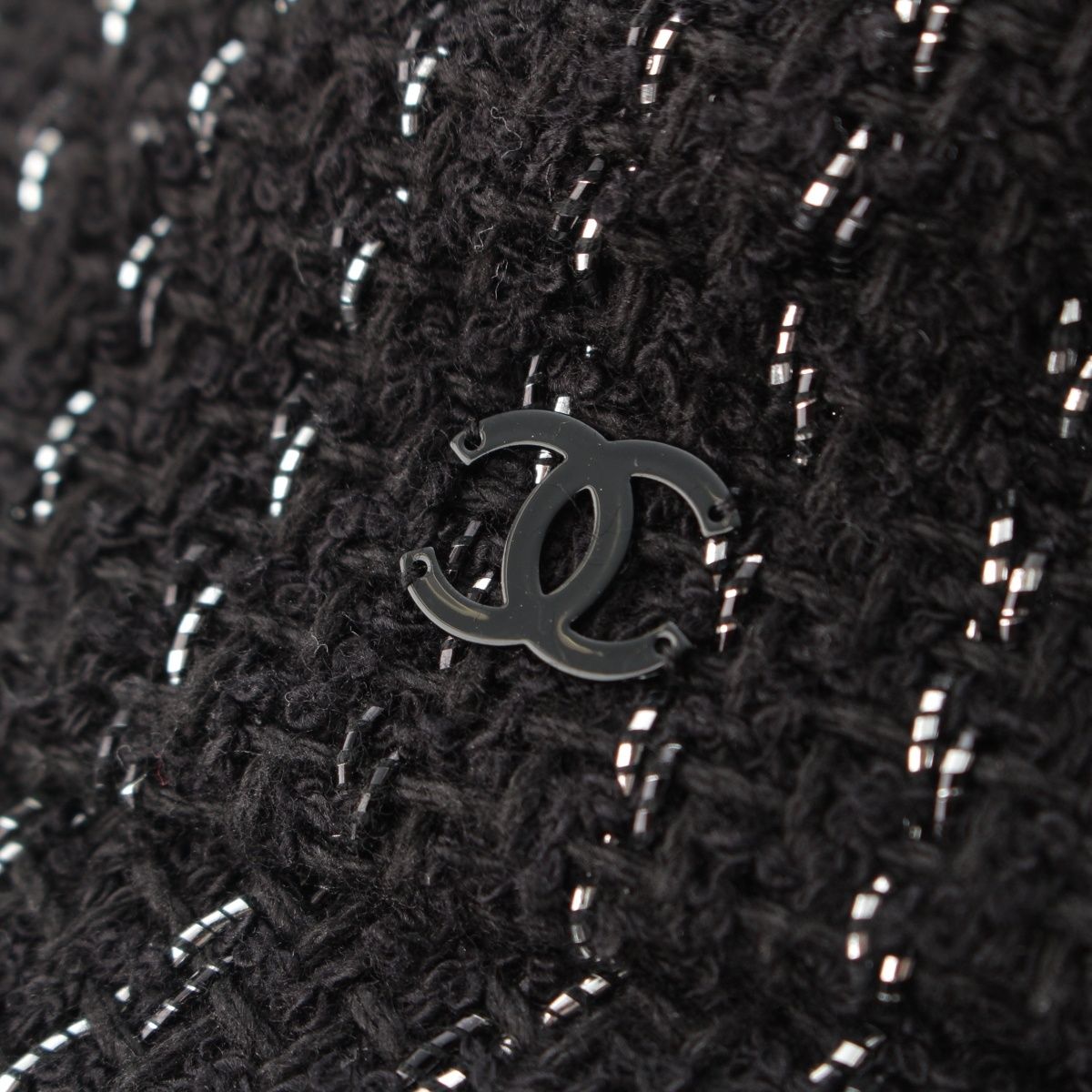 シャネル 23AW コットン ツイード ココマーク キャスケット 帽子