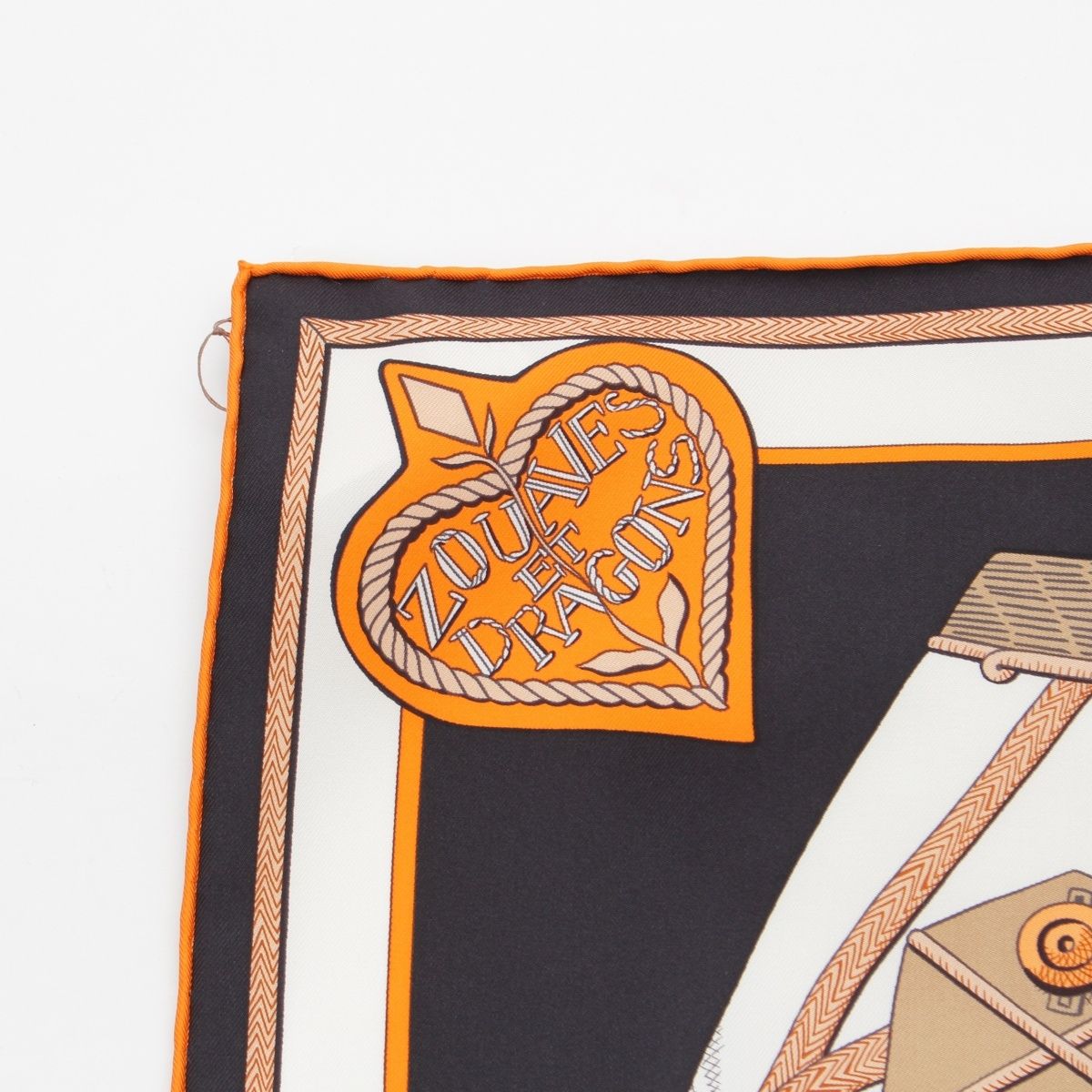 エルメス カレ90 シルク Zouaves et Dragons ズアヴとドラゴン