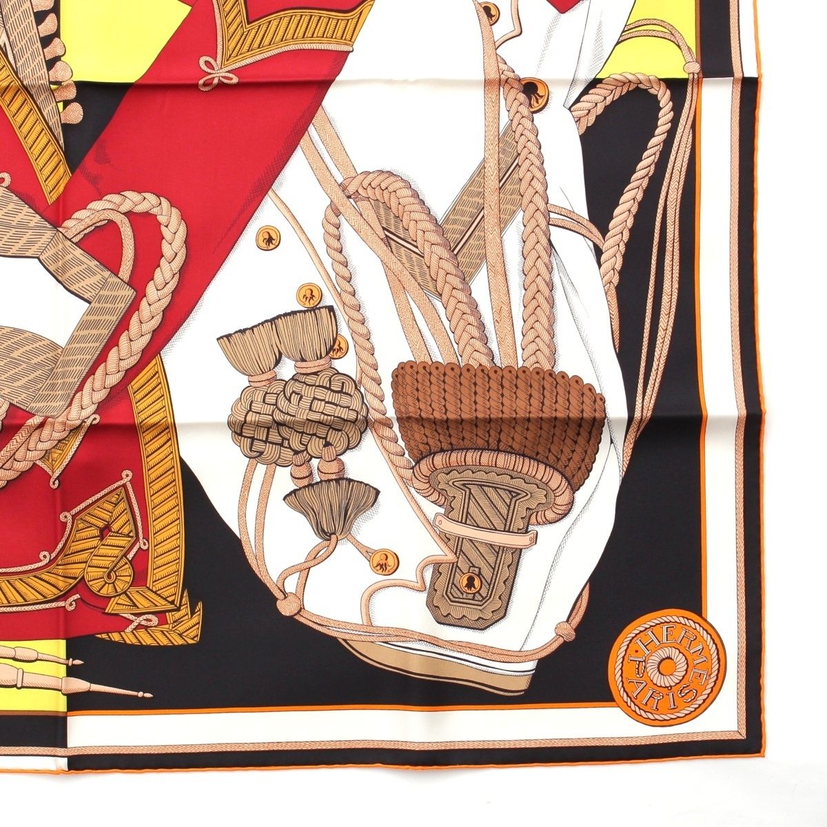 エルメス カレ90 シルク Zouaves et Dragons ズアヴとドラゴン