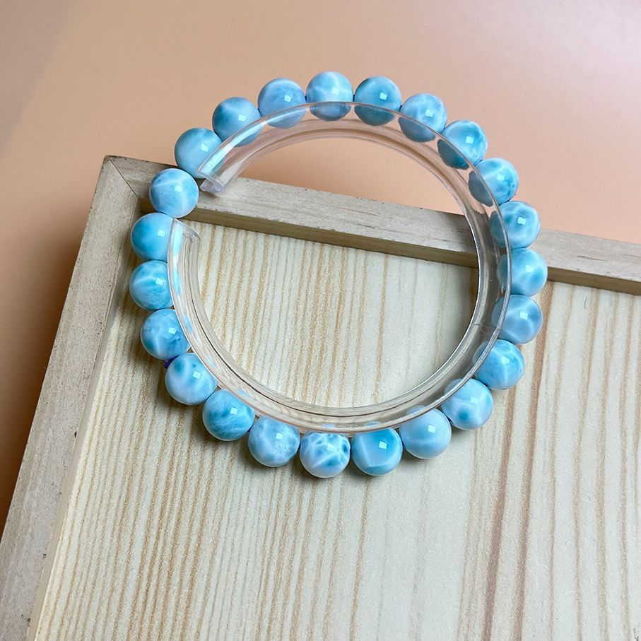 ドミニカ産ラリマー ブレスレット 天然石 天然石☆【ドミニカ共和国産の110Aラリマー】☆ ブレスレット 天然石