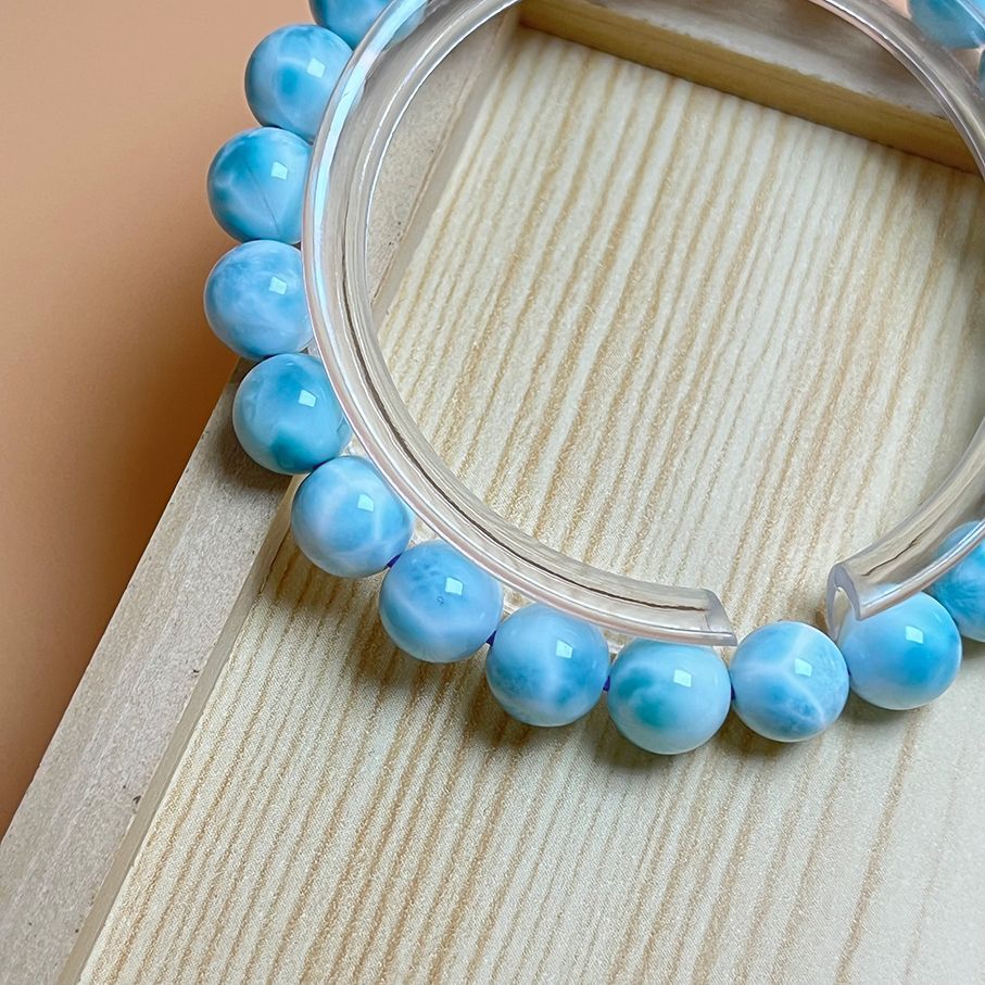 天然石☆【ドミニカ共和国産の110Aラリマー】☆ ブレスレット 天然石