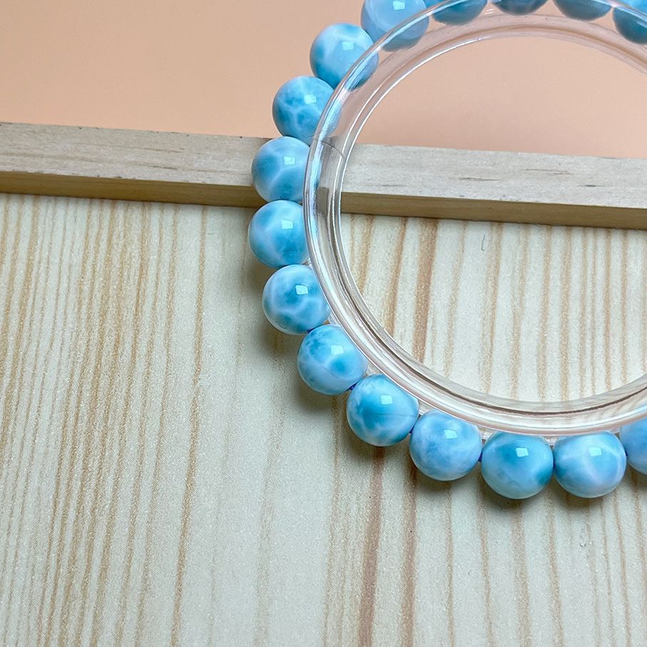 天然石☆【ドミニカ共和国産の110Aラリマー】☆ ブレスレット 天然石