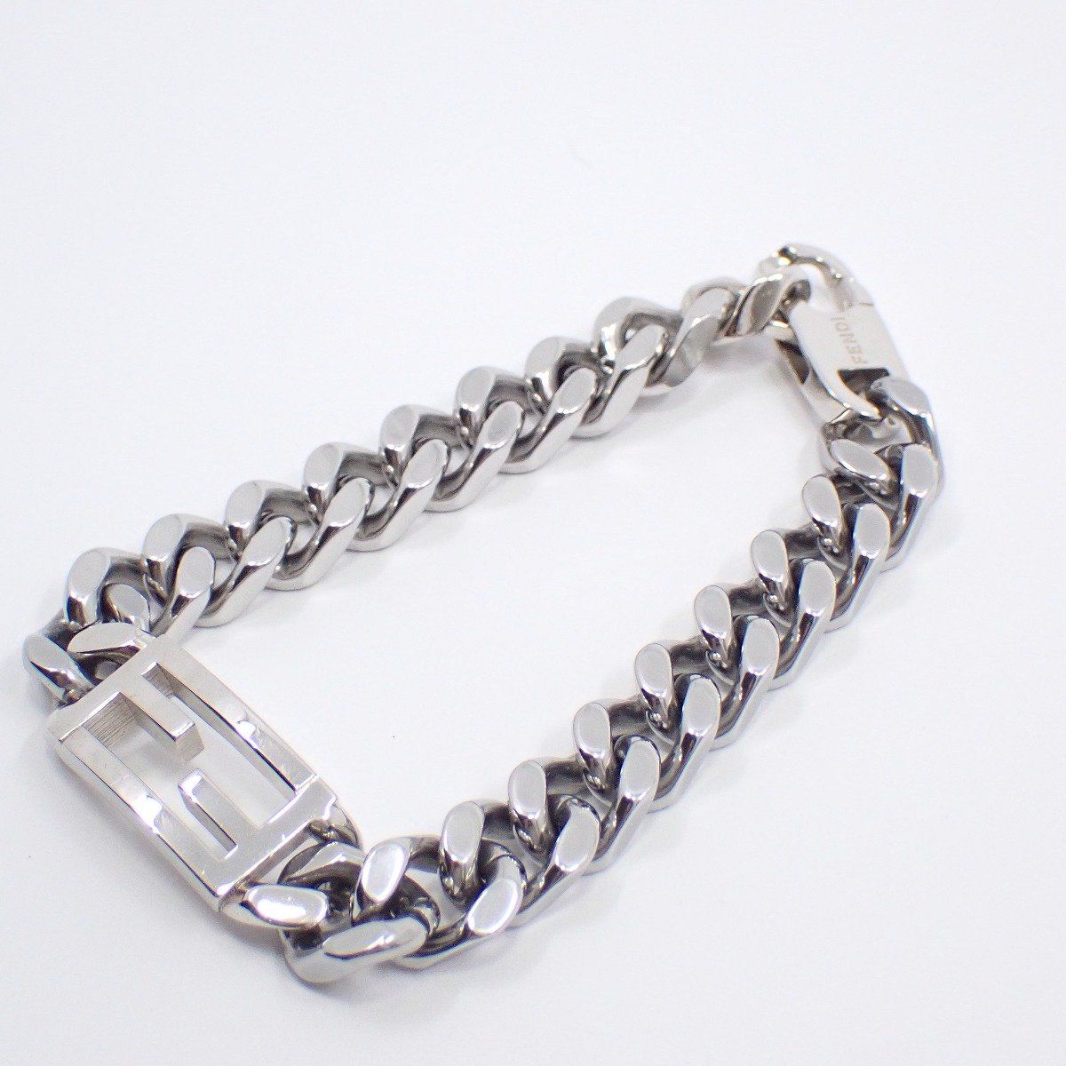 FENDI フェンディ バゲット FFロゴ 喜平チェーン ブレスレット