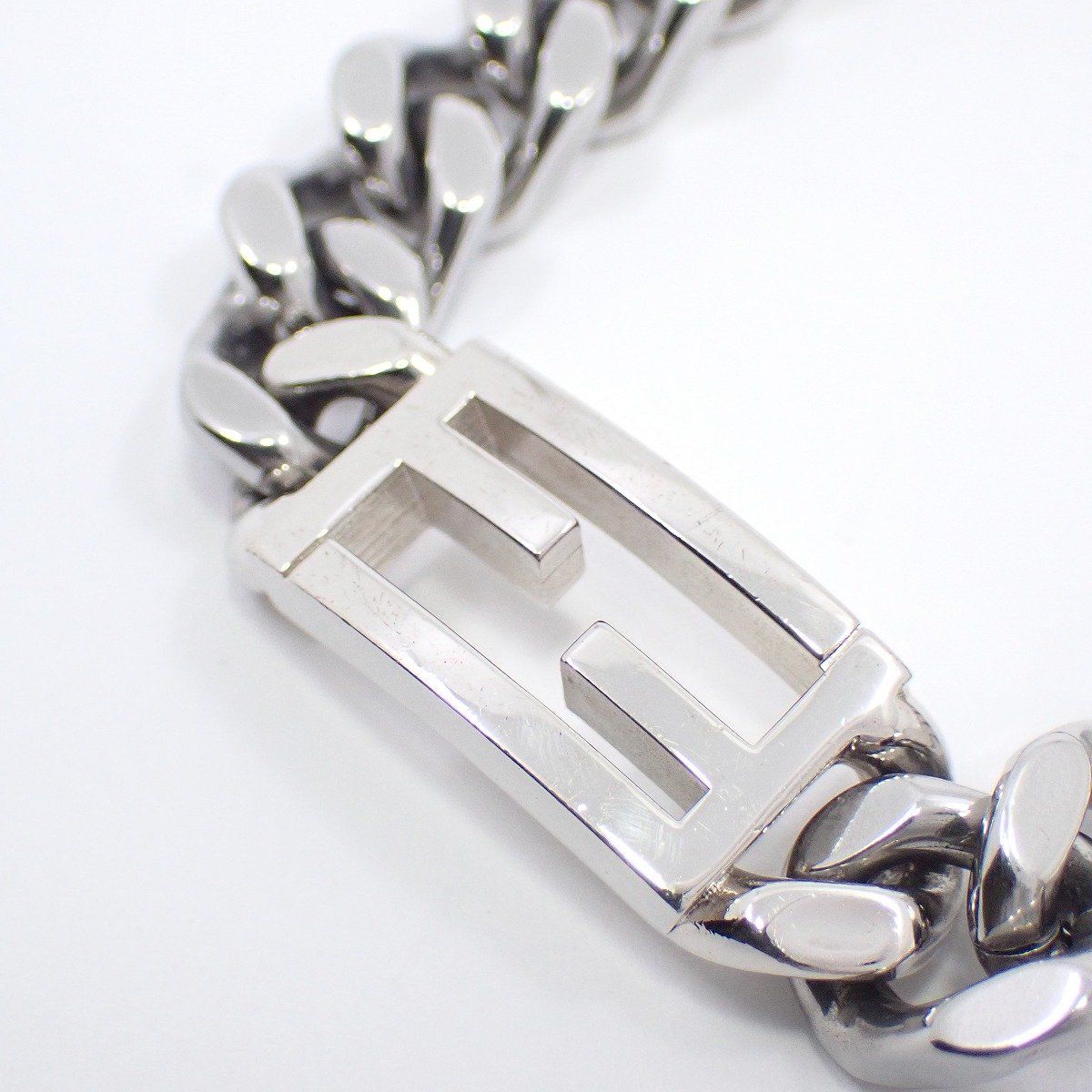 FENDI フェンディ バゲット FFロゴ 喜平チェーン ブレスレット