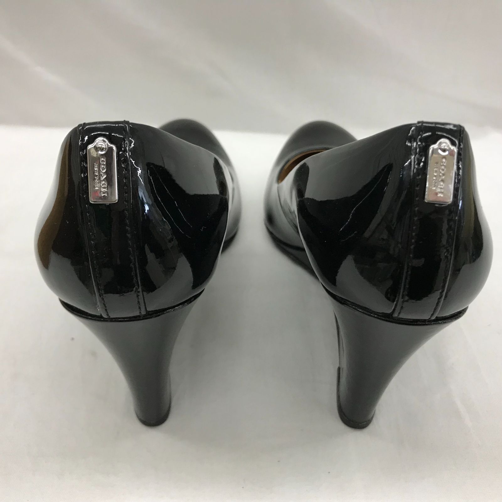 COACH コーチ RILEIGHITL PATENT エナメル パンプス ブラック 黒