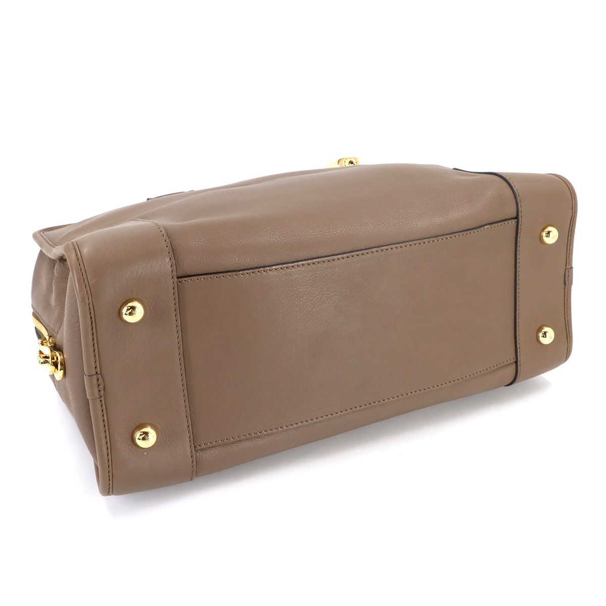 新品同様 ロエベ LOEWE アマソナ 36 ハンド バッグ レザー ブラウン