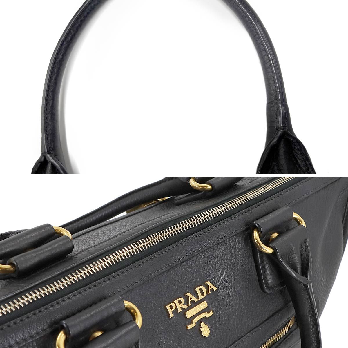 プラダ PRADA 2way ハンド ショルダー バッグ レザー ブラック BL0639