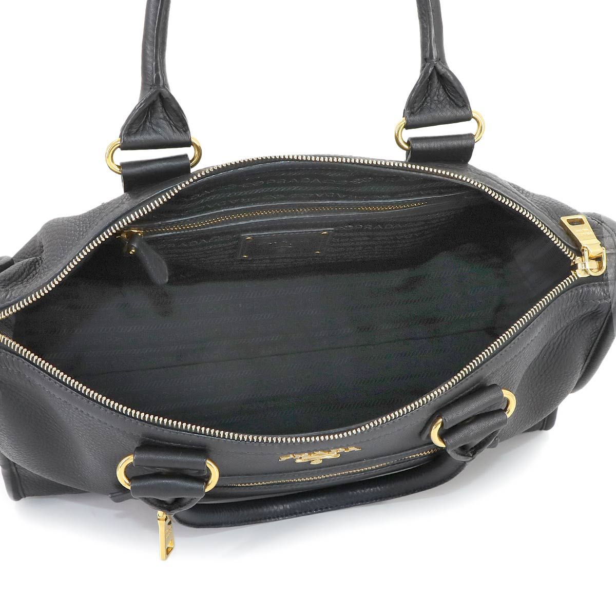 プラダ PRADA 2way ハンド ショルダー バッグ レザー ブラック BL0639 