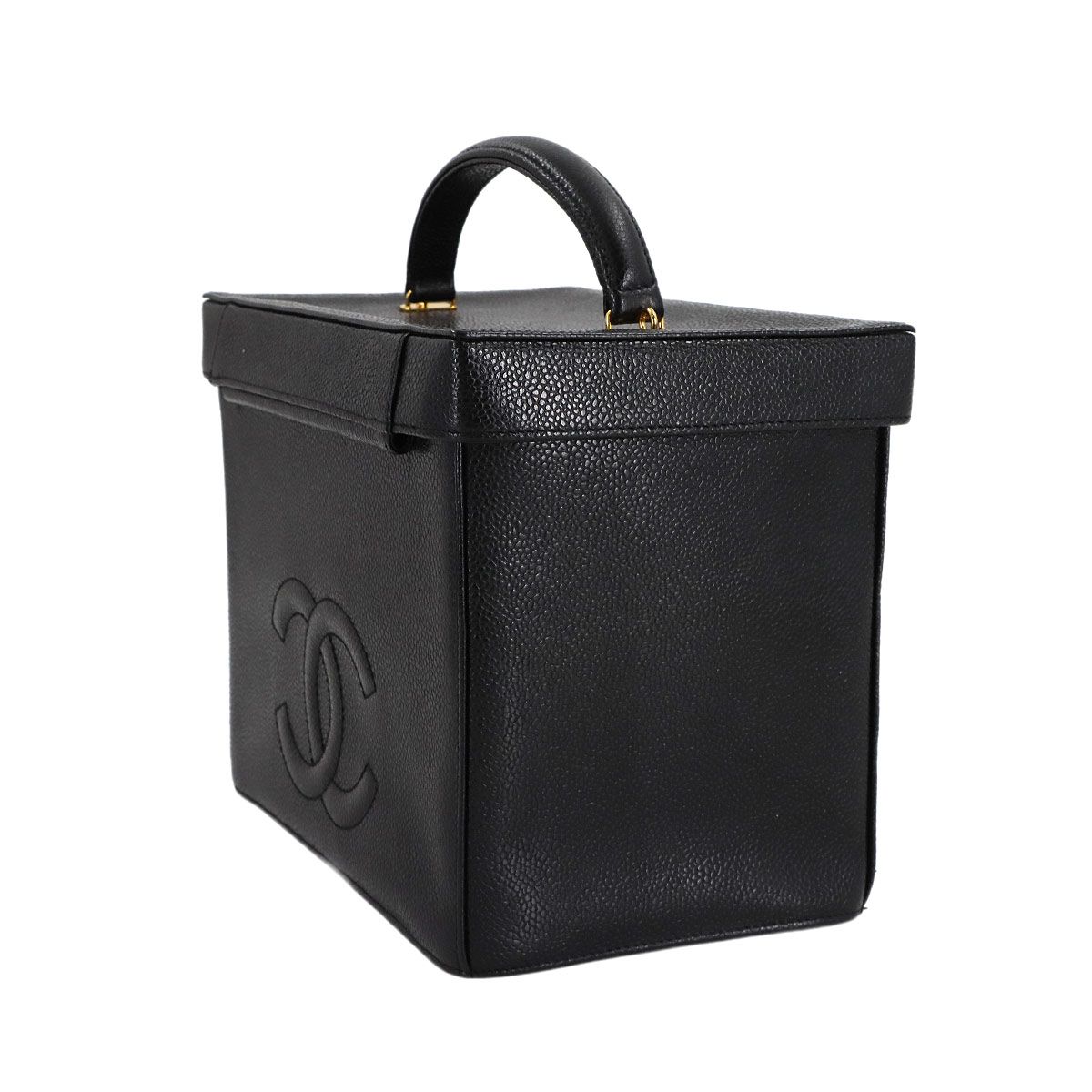 新品同様 シャネル CHANEL キャビアスキン バニティ 2way ハンド
