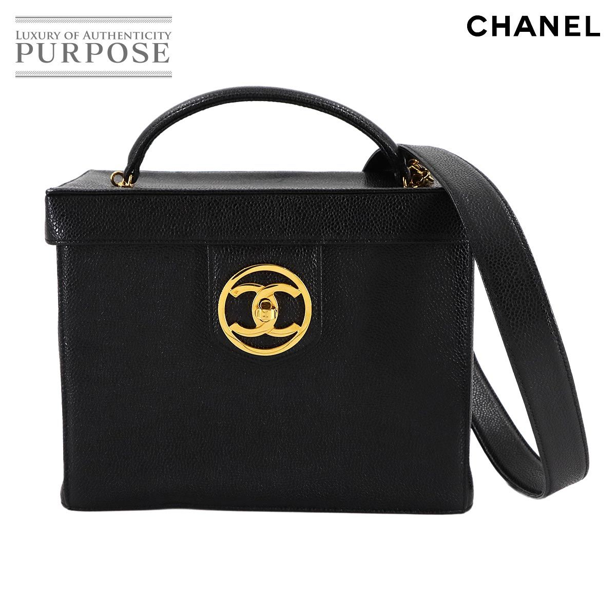 新品同様 シャネル CHANEL キャビアスキン バニティ 2way ハンド