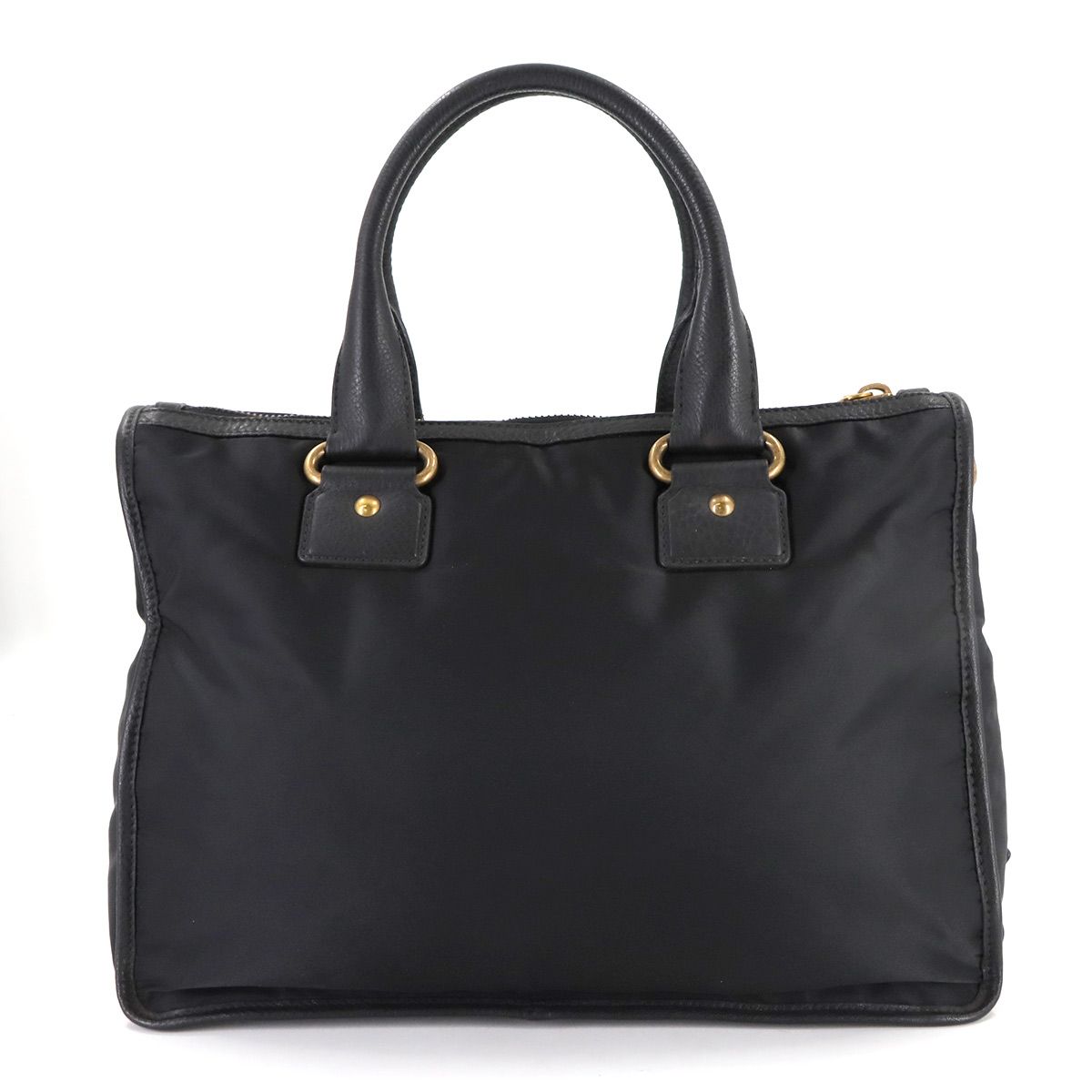 美品 プラダ PRADA 2way トート ショルダー バッグ ナイロン レザー