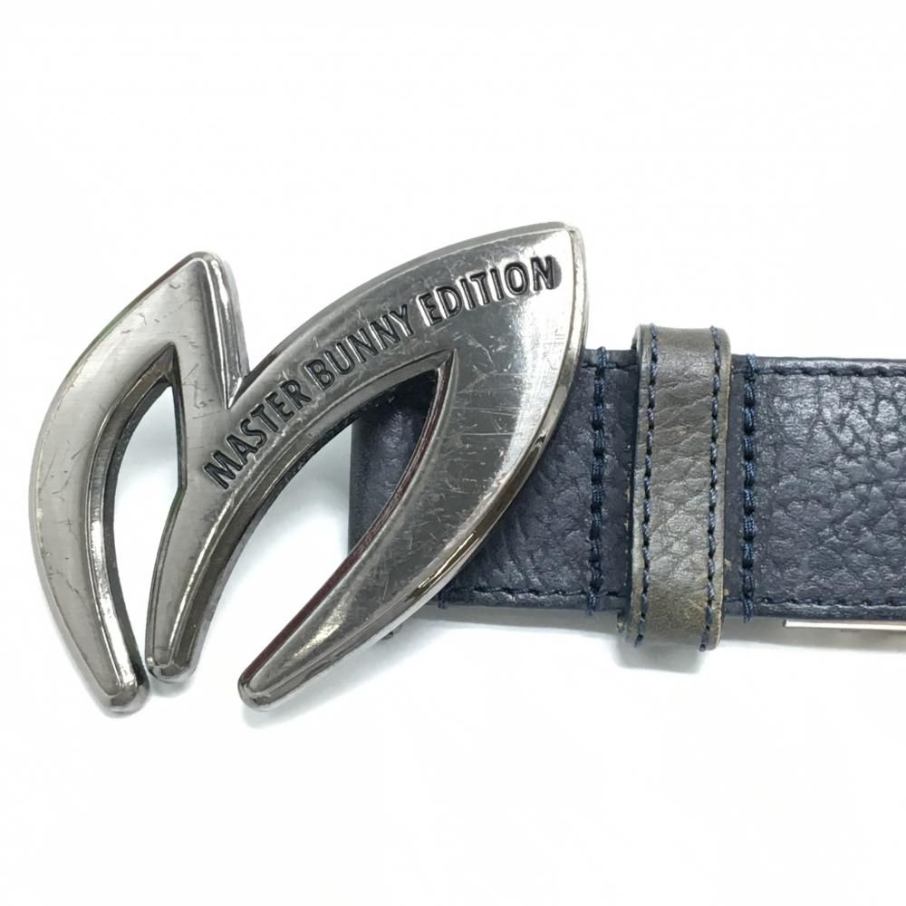 マスターバニー トップ式ベルト ネイビー シルバーバックル レディース