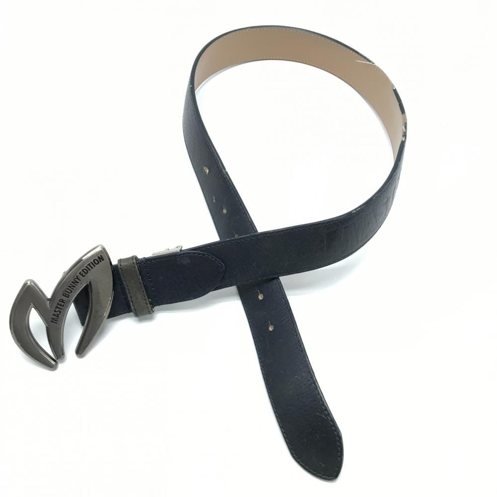 マスターバニー トップ式ベルト ネイビー シルバーバックル レディース