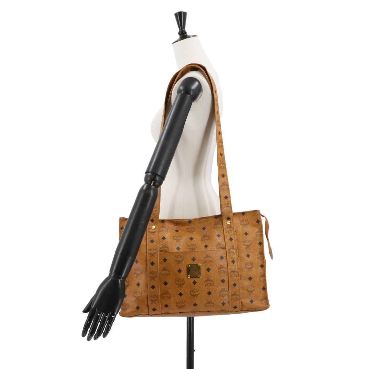エムシーエム MCM ヴィセトス ロゴグラム トート バッグ レザー 