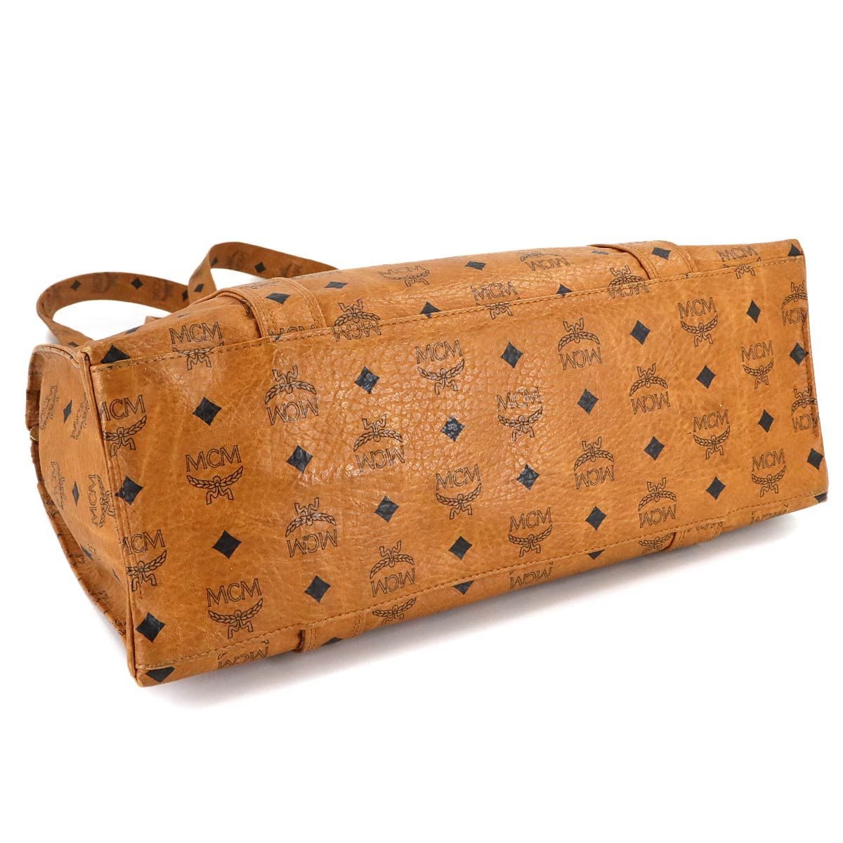 MCM MCM エムシーエム ロゴ トートバッグ レザー ブラウン レディース 