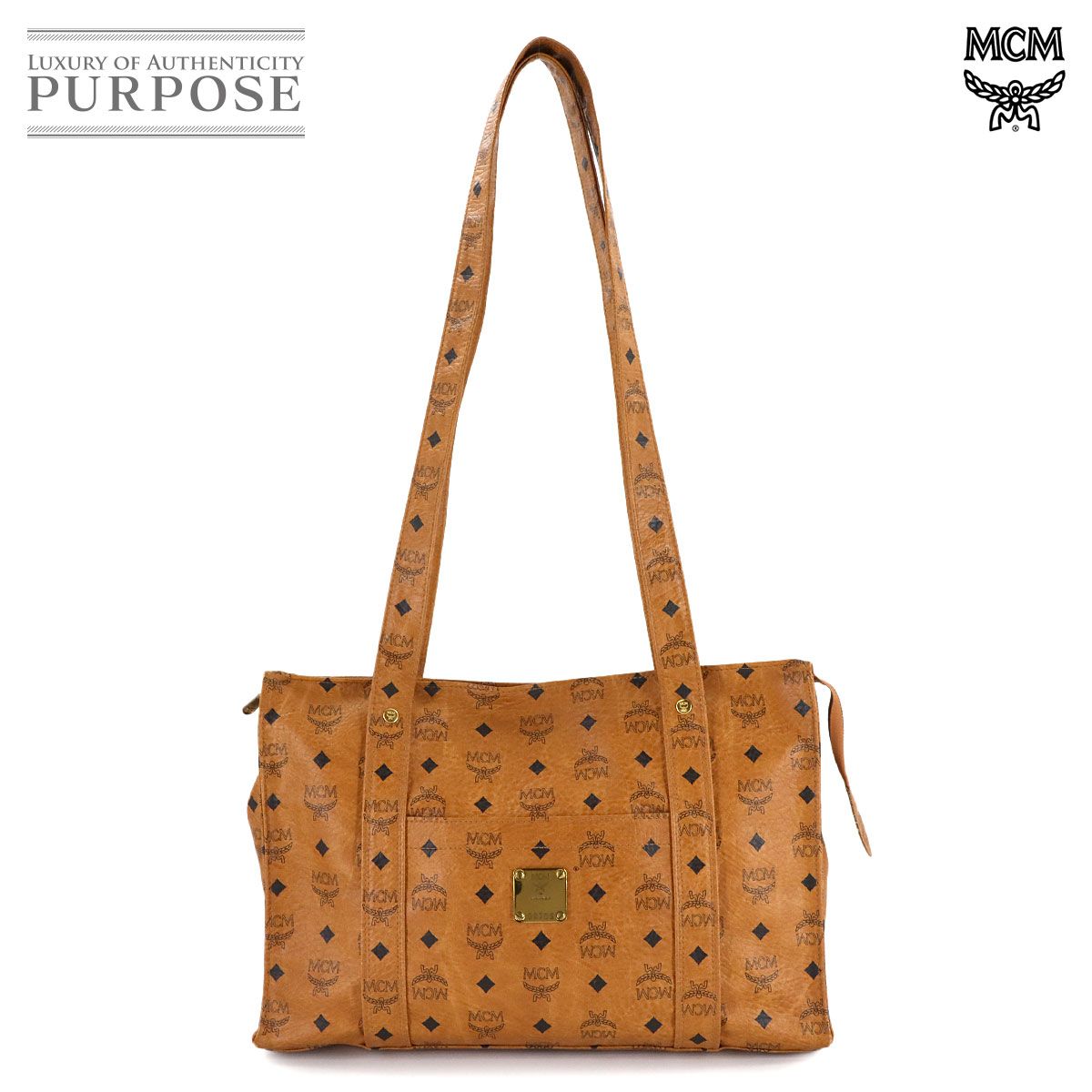 エムシーエム MCM ヴィセトス ロゴグラム トート バッグ レザー 
