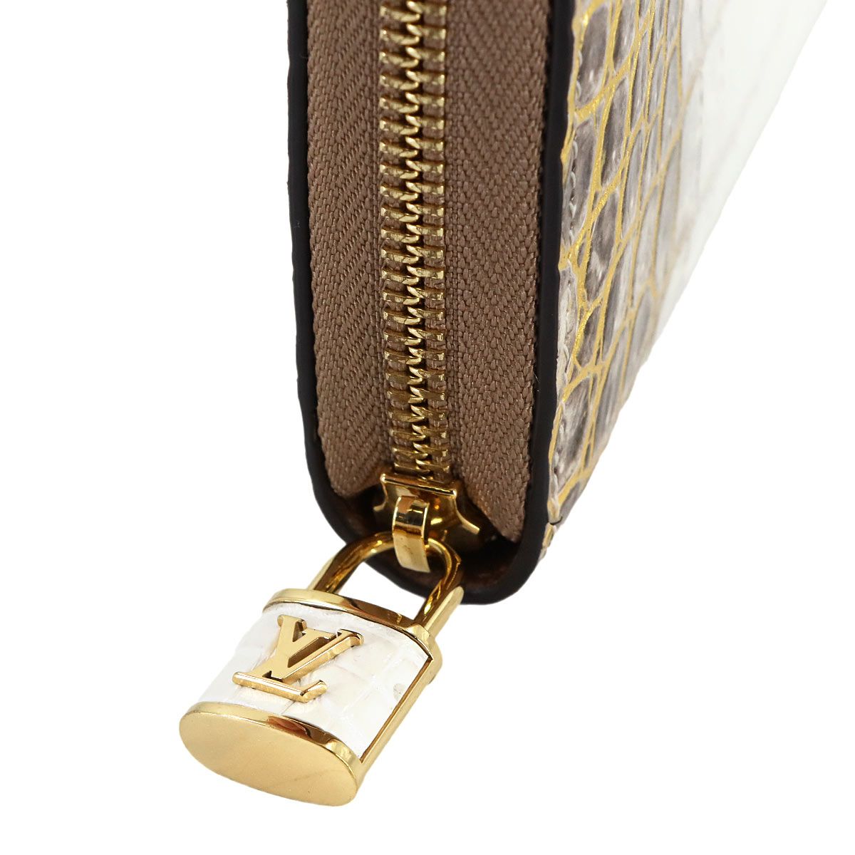 新品同様 ルイ ヴィトン LOUIS VUITTON クロコダイル ジッピー