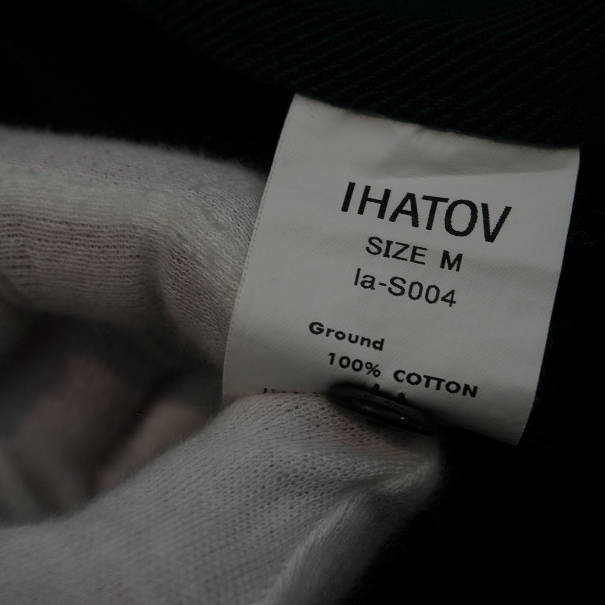 IHATOV イーハトーブ ブロック チェック コットン 長袖 シャツ パッチ 