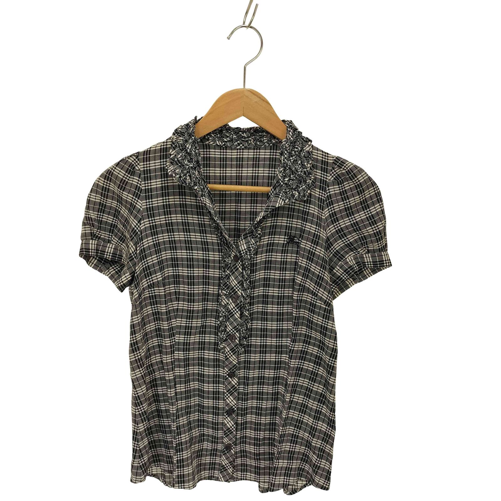 バーバリーブルーレーベル BURBERRY BLUE LABEL ロゴ刺繍 フリル