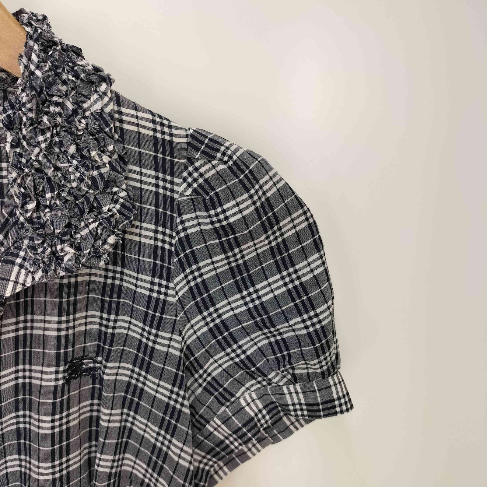 バーバリーブルーレーベル BURBERRY BLUE LABEL ロゴ刺繍 フリル