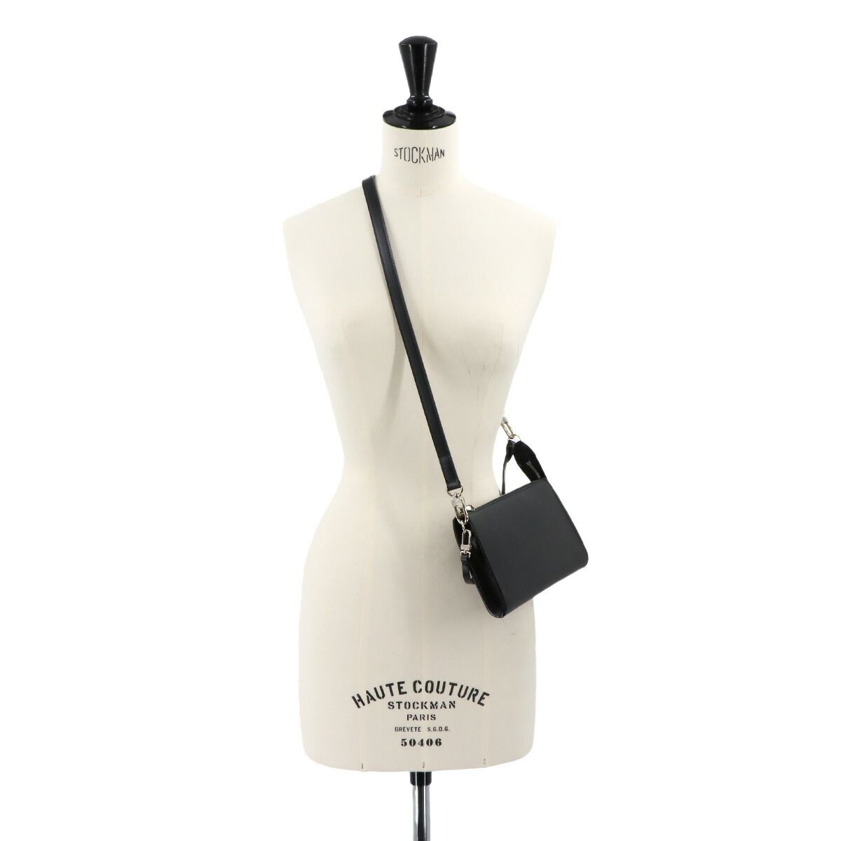 ヴィトン エピ ポシェットアクセソワール用ショルダーストラップ レザー ブラック 新品同様 ルイ ヴィトン LOUIS VUITTON エピ ポシェット アクセ