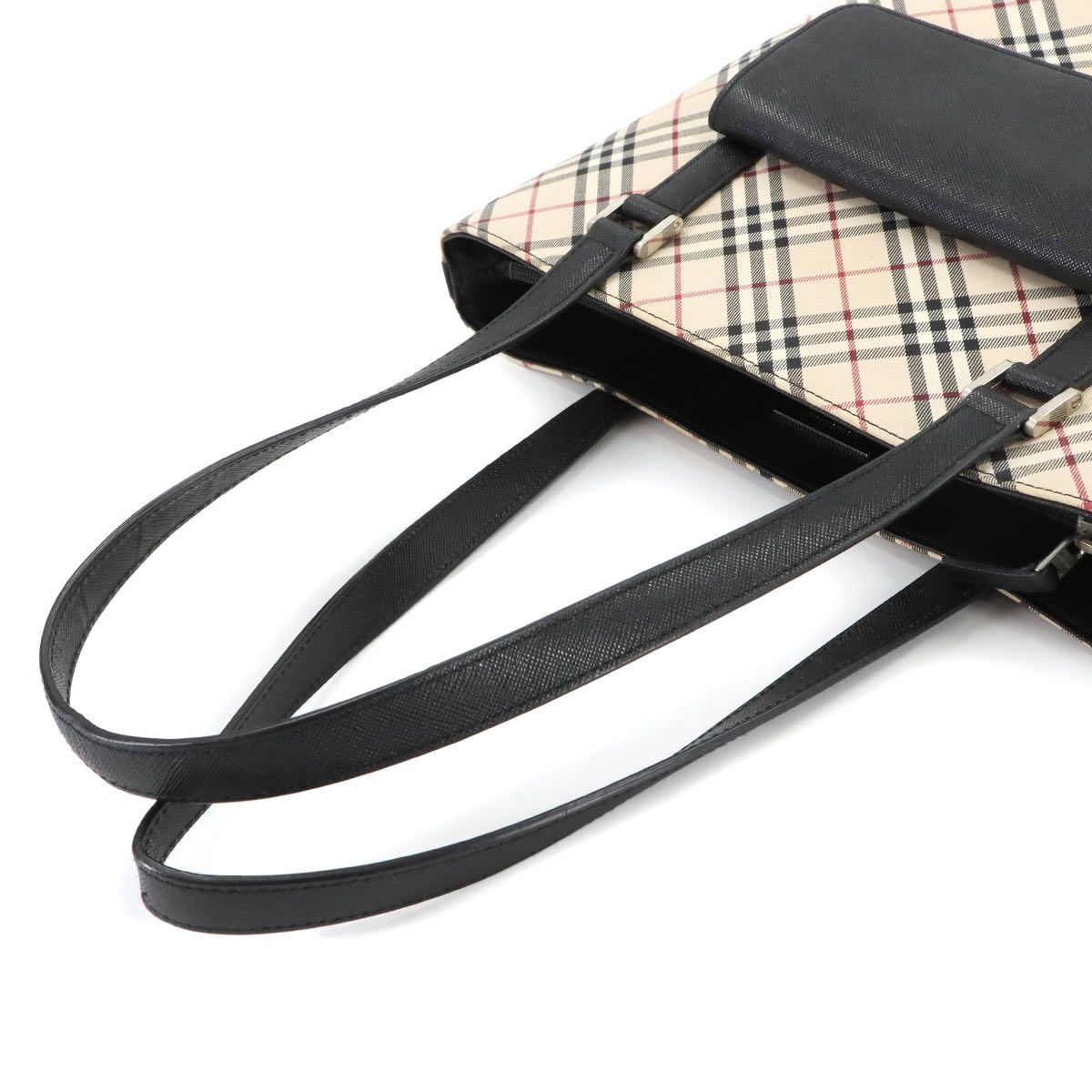 新品同様 バーバリー BURBERRY ノバチェック トート バッグ キャンバス
