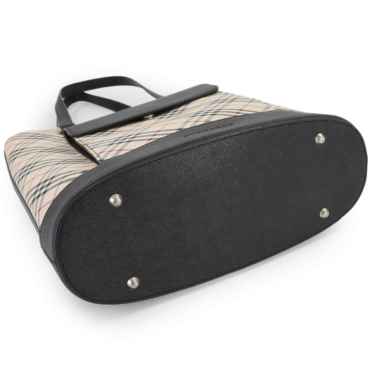 新品同様 バーバリー BURBERRY ノバチェック トート バッグ キャンバス