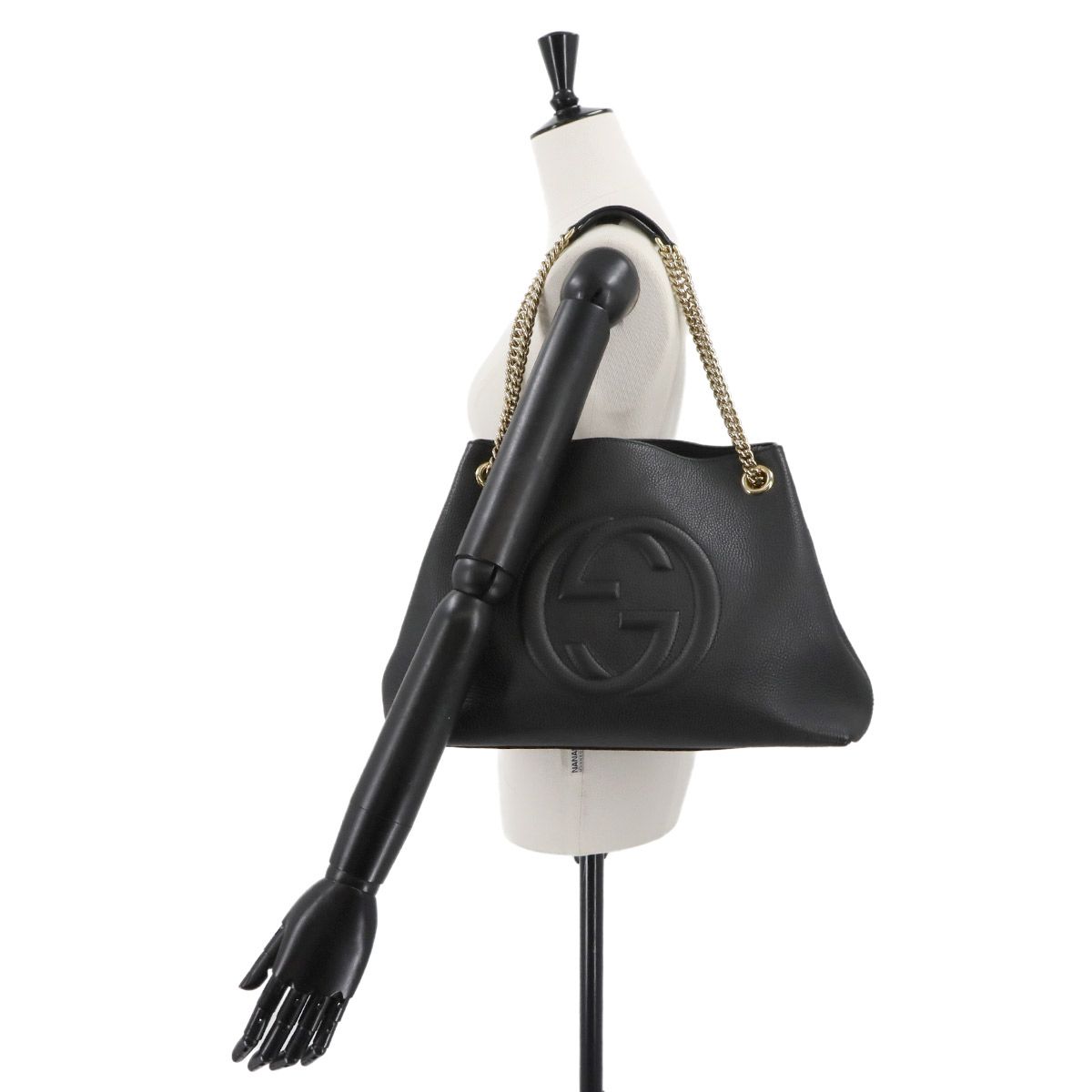 新品同様 グッチ GUCCI インターロッキングG ソーホー チェーン トート