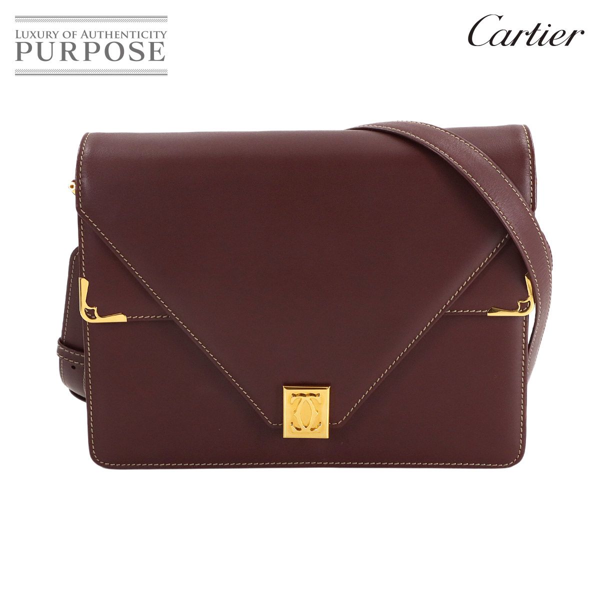 新品同様 カルティエ Cartier マストライン ショルダー バッグ レザー 