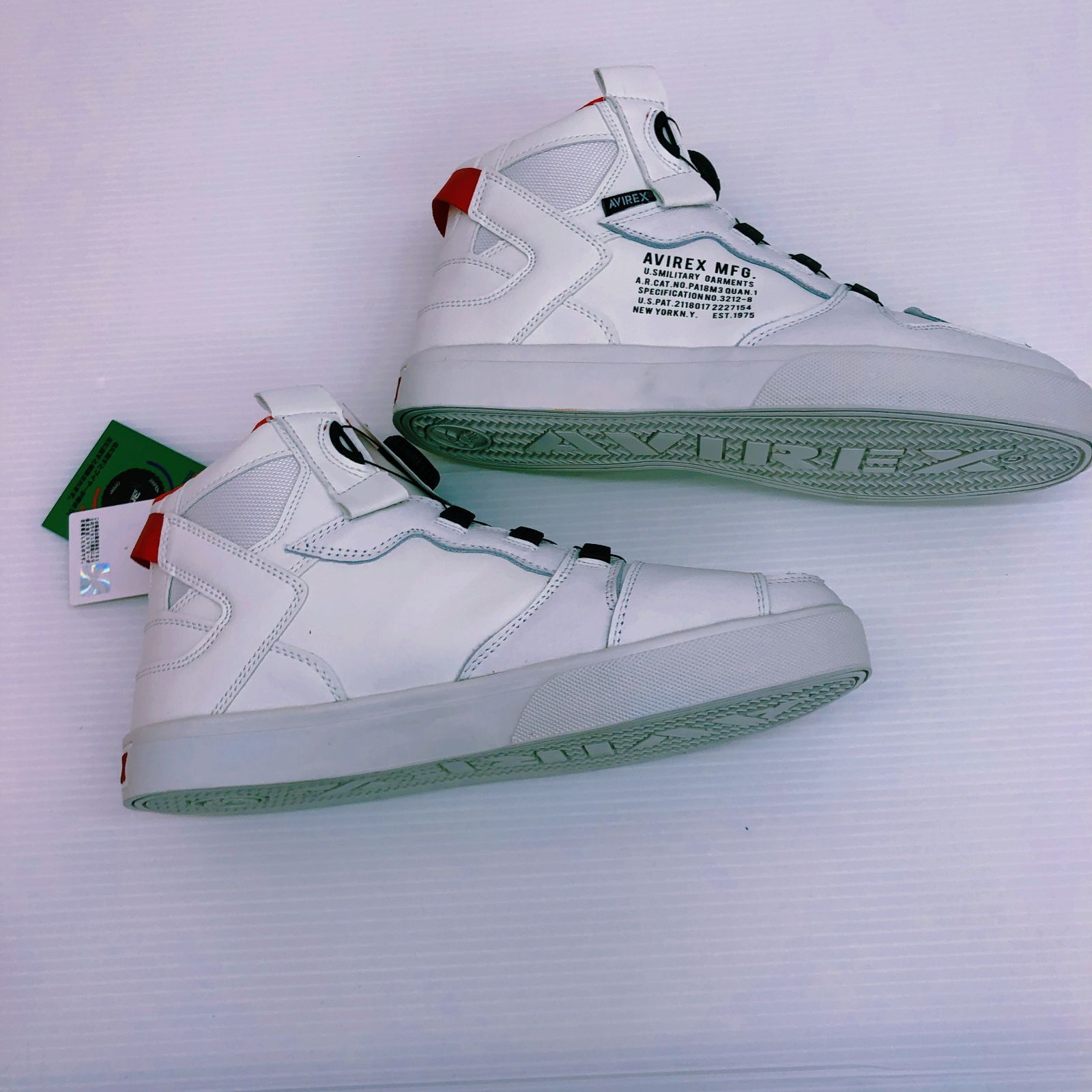 極美品 AVIREX アヴィレックス ハイカットスニーカー AV2278-01 27.0cm