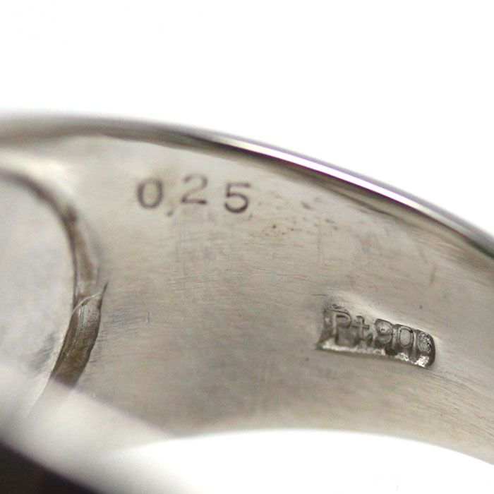 Pt900プラチナ リング・指輪 翡翠1.97ct ダイヤモンド0.25ct 20.5号