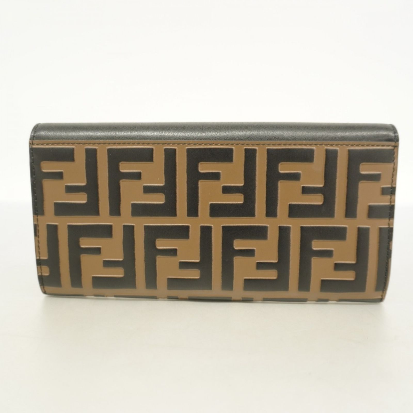 フェンディ(Fendi) フェンディ 長財布 ズッカ レザー ブラウン