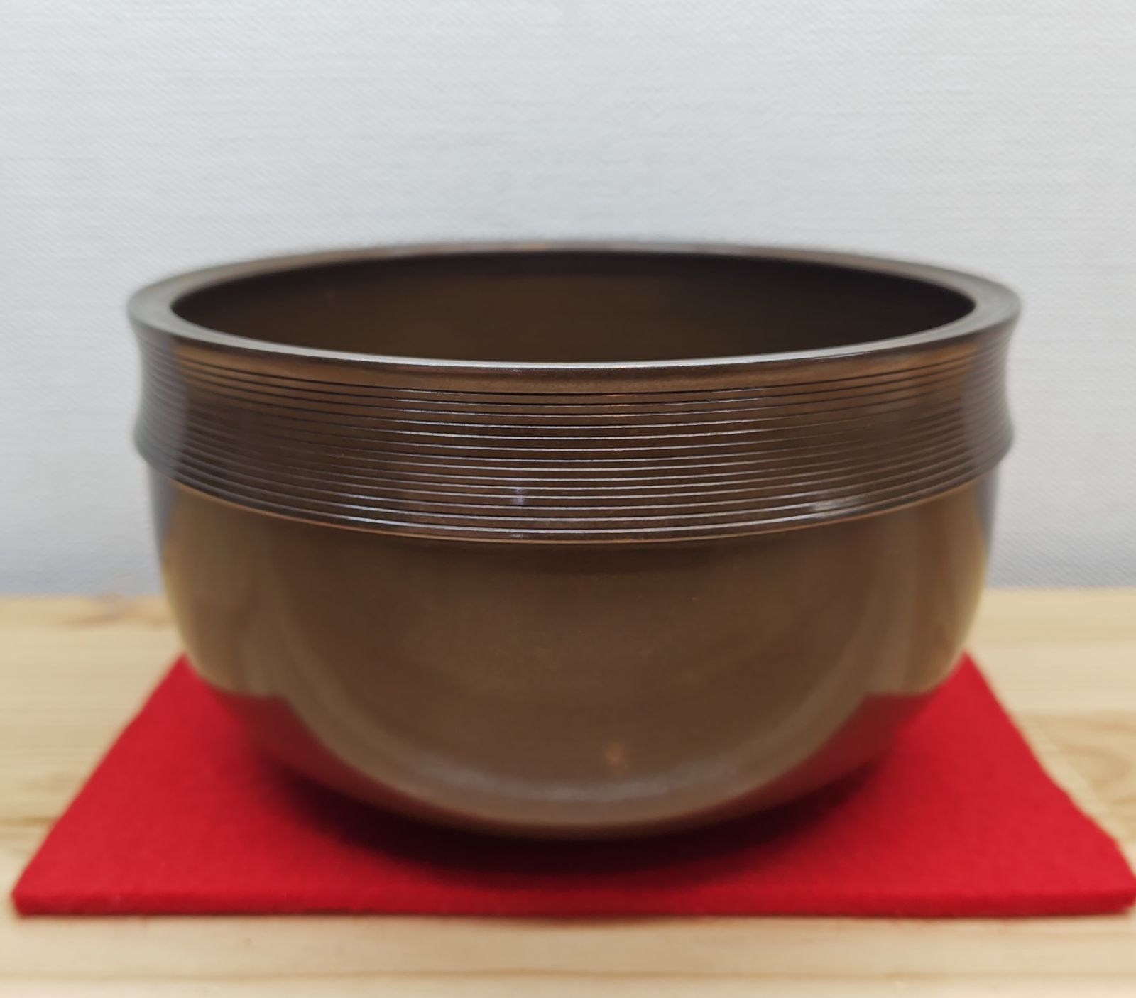 逢絢亭・中古品】茶道具 建水 唐銅 糸目建水 裏千家 14代家元 淡々斎