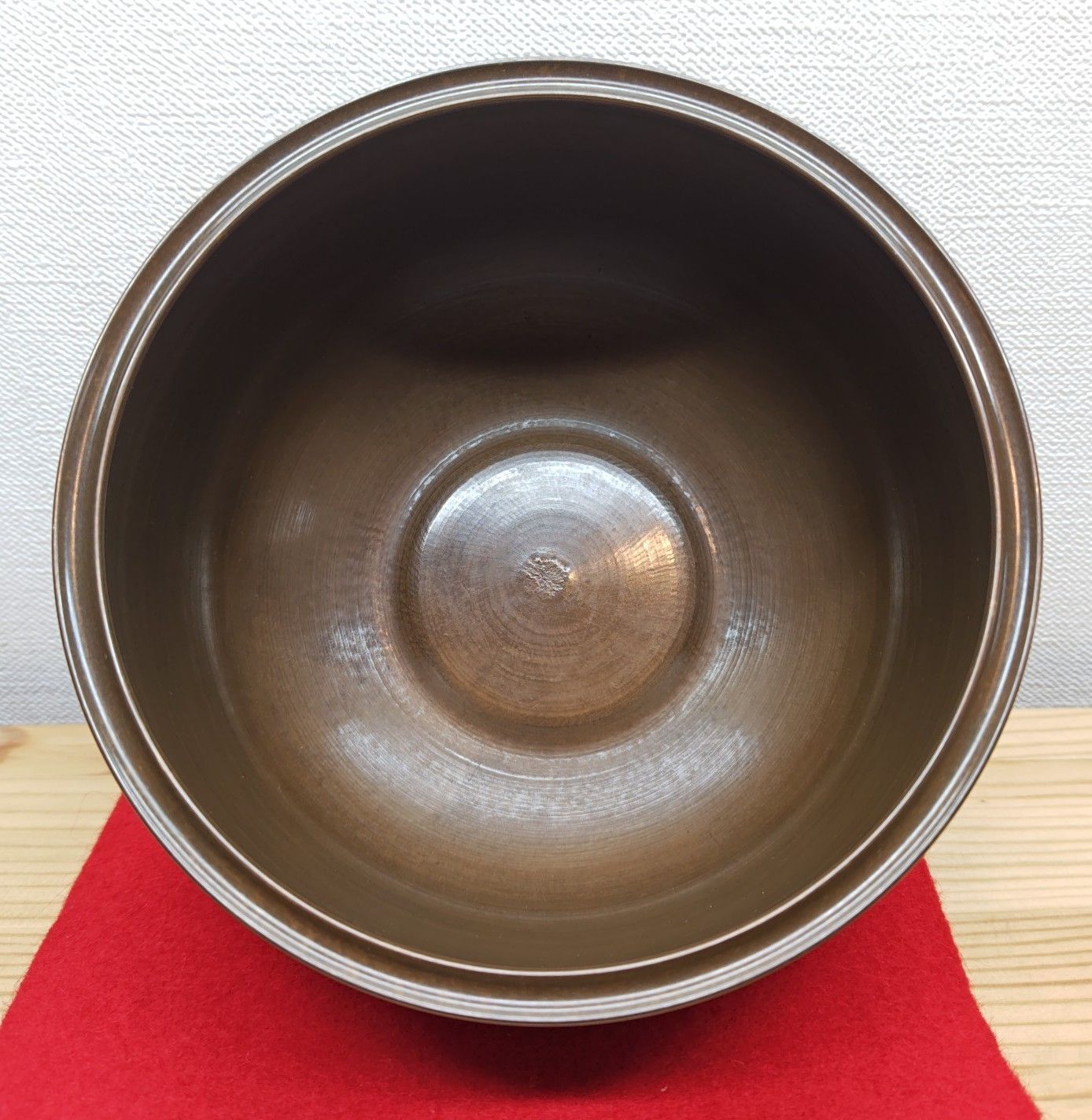 逢絢亭・中古品】茶道具 建水 唐銅 糸目建水 裏千家 14代家元 淡々斎