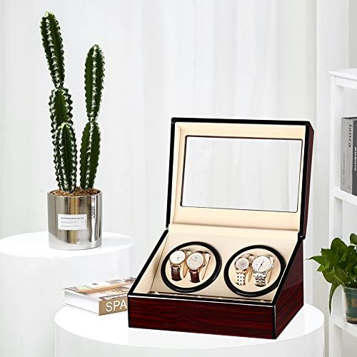  ワインディングマシーン 2本巻き ウォッチワインダー 自動巻き時計ワインディングマシーン 日本製 マブチモーター 設計 新型の腕時計自動巻き上げ機 木製 男女の腕時計は全部使えます 2025年アップグレード 外黒内灰-W 142 G 71622 cb 1 その他 キッチン 食器