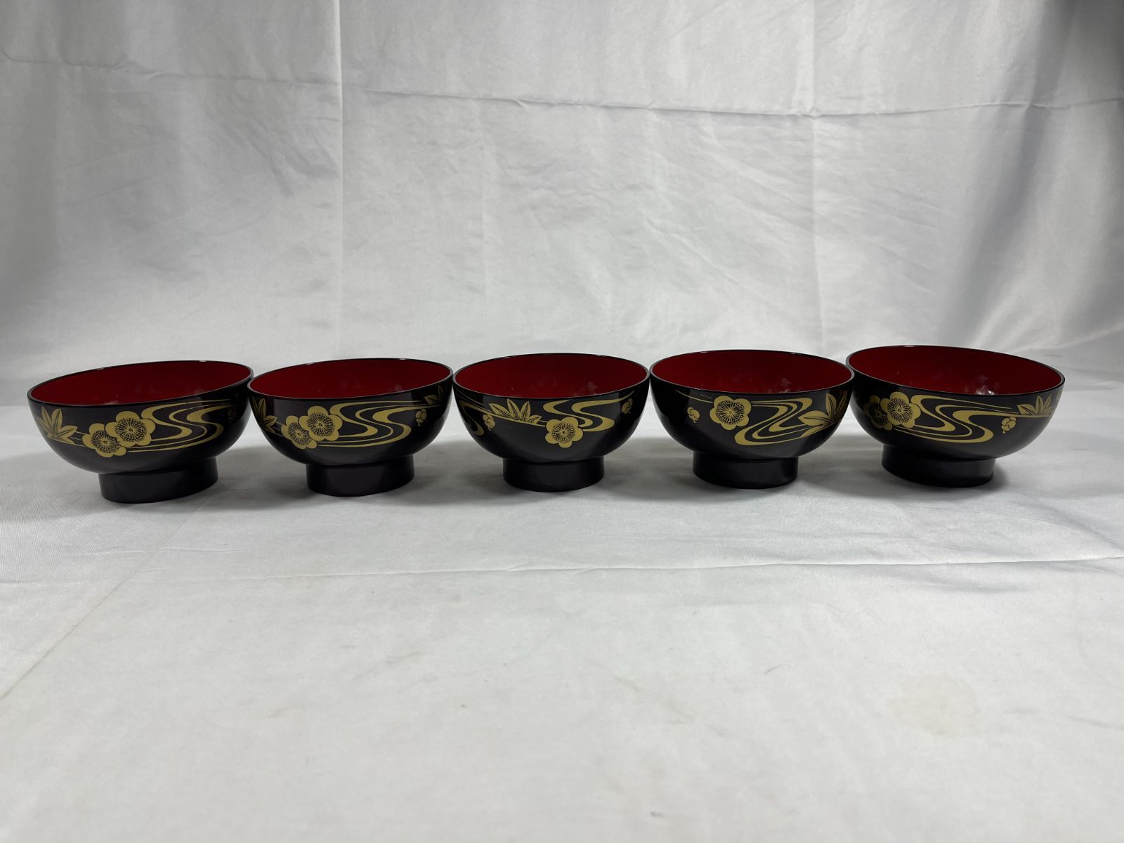 特撰 お汁わん 10点セット 赤 チーク 春秋 お椀 漆器 椀 ウレタン塗装